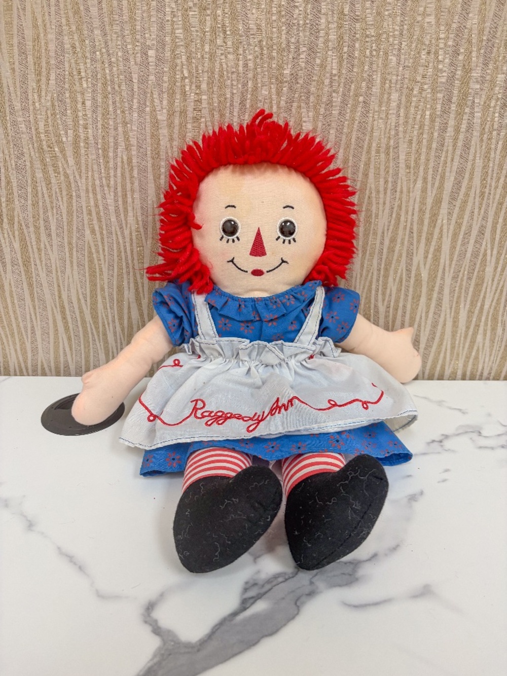 Raggedy Anne Plush Doll 18 Inches Yarn Hair
